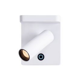 Aplice, corpuri de iluminat pentru pereti - Aplica cu reader LED pentru dormitor Lofer alba