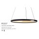 Pendule, Lustre suspendate - Lustra LED cu telecomanda design circular Qled