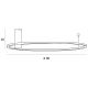 Lustre aplicate - Lustra LED aplicata design circular Queen 80cm