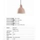 Pendule, Lustre suspendate - Pendul cu abajur ceramic realizat manual VENICE 200, roz