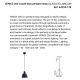 Pendule, Lustre suspendate - Pendul cu abajur ceramic realizat manual VENICE 200, albastru