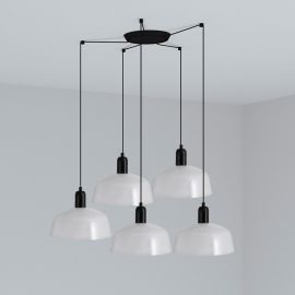 Pendule, Lustre suspendate - Lustra suspendata design modern TATAWIN M 5L, alb