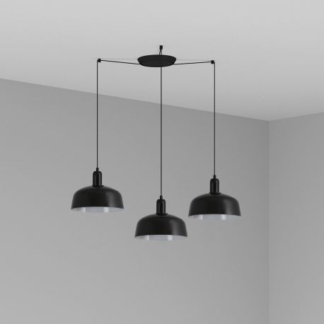 Pendule, Lustre suspendate - Lustra suspendata design modern TATAWIN M 3L, negru