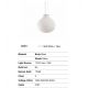 Pendule, Lustre suspendate - Lustra suspendata cu abajur din sticla eleganta ISABELLE 400