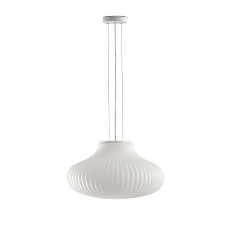 Pendule, Lustre suspendate - Lustra suspendata cu abajur din sticla eleganta ISABELLE 500