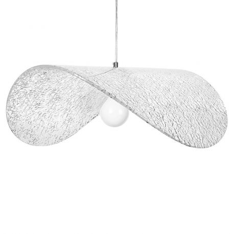 Pendule, Lustre suspendate - Lustra suspendata din sticla structurata Hat 80 transparent