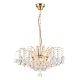 Lustre Cristal Asfour - Candelabru cristal Asfour design lux KRISTALL KLASSISCH 6L gold/clear