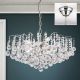 Lustre Cristal Asfour - Candelabru cristal Asfour design lux KRISTALL KLASSISCH 9L chrome plated/clear