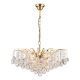 Lustre Cristal Asfour - Candelabru cristal Asfour design lux KRISTALL KLASSISCH 9L gold/clear