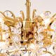 Lustre Cristal Asfour - Candelabru cristal Asfour design lux KRISTALL KLASSISCH 9L gold/clear