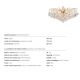 Lustre Cristal Asfour - Candelabru cristal Asfour design lux KRISTALL KLASSISCH 9L gold/clear