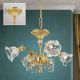 Lustre Cristal Scholer - Candelabru cristal design lux LA BOHEME D-60cm 4L gold plated