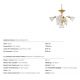 Lustre Cristal Scholer - Candelabru cristal design lux LA BOHEME D-60cm 5L gold plated