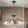 Candelabru cristal design lux LA BOHEME D-72cm 8L old patina