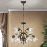 Candelabru cristal design lux LA BOHEME D-76cm 12L old patina