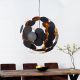 Pendule, Lustre suspendate - Lustra Infinity negru/ auriu