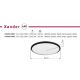 Plafoniere - Plafoniera LED slim design circular XANDER negru