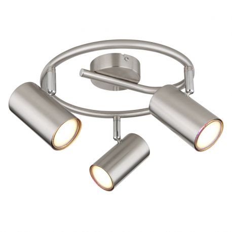 Plafoniere cu spoturi, Spoturi aplicate - Plafoniera cu 3 Spoturi directionabile ALLVI nickel