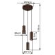 Pendule, Lustre suspendate - Lustra suspendata stil minimalist JAMES 3L bronz
