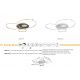 Lustre aplicate - Lustra LED aplicata cu telecomanda INVERTINA argintiu