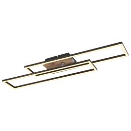 Plafoniere - Plafoniera LED moderna DAKARI negru/lemn