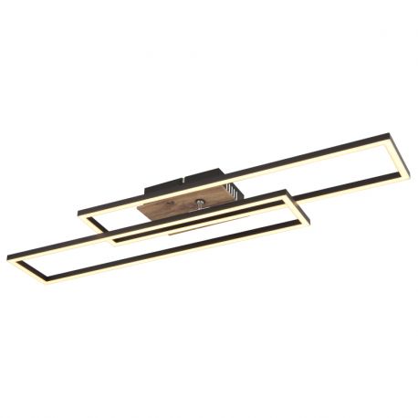 Plafoniere - Plafoniera LED moderna DAKARI negru/lemn