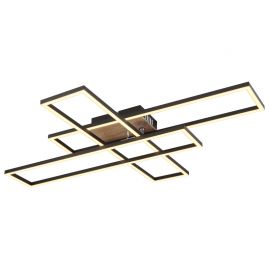 Plafoniere - Plafoniera LED moderna DAKARI negru/lemn