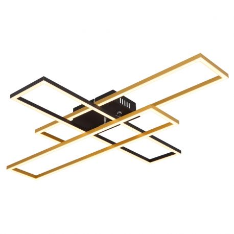 Plafoniere - Plafoniera LED moderna DAKARI negru/auriu