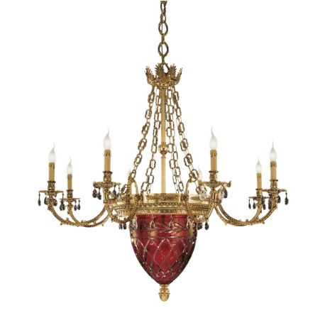 Candelabre, Lustre - Candelabru LUX realizat manual cu cristale Scholer Edgard, 120cm