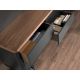 Comode - Comoda deosebita design LUX Dark Grey-Walnut 140x45cm