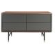 Comode - Comoda deosebita design LUX Dark Grey-Walnut 140x45cm