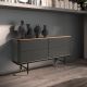 Comode - Comoda deosebita design LUX Dark Grey-Walnut 140x45cm