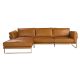 Coltare - Coltar LUX design italian cu sezlong stanga Cowhide camel