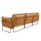 Coltare - Coltar LUX design italian cu sezlong stanga Cowhide camel