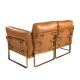 Canapele - Canapea 2 locuri LUX design italian Cowhide camel