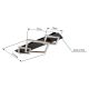 Plafoniere - Plafoniera LED design slim BEATRIX I negru/gri
