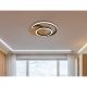 Plafoniere - Plafoniera LED design circular JULIO negru/lemn
