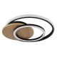 Plafoniere - Plafoniera LED design circular JULIO negru/lemn