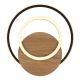 Plafoniere - Plafoniera LED design circular JULIO negru/lemn