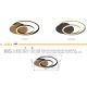 Plafoniere - Plafoniera LED design circular JULIO negru/lemn