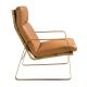 Scaune - Scaun cu brate LUX design italian Cowhide camel