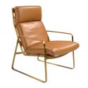 Scaun cu brate LUX design italian Cowhide camel