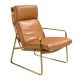 Scaun cu brate LUX design italian Cowhide camel