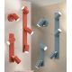 Plafoniere cu spoturi, Spoturi aplicate - Aplica cu 3 spoturi directionabile stil minimalist PENN, rosu coral