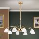 Candelabre, Lustre - Candelabru 8 brate elegant design modern OPALDESIGN, auriu mat
