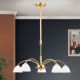 Candelabre, Lustre - Candelabru 5 brate elegant design modern OPALDESIGN, auriu mat
