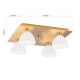 Plafoniere - Plafoniera eleganta design modern OPALDESIGN 4L, auriu mat