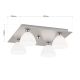 Plafoniere - Plafoniera eleganta design modern OPALDESIGN 4L, satin