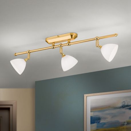 Lustre aplicate - Lustra cu 3 spoturi design modern OPALDESIGN, auriu mat