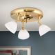 Plafoniere - Plafoniera design modern OPALDESIGN 3L, auriu mat